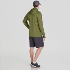 NRS Silkweight Varial Hoodie - Men's -Western Mountaineering shop 10008 04 Olive Model Back 092121 2000x2000 RSZ 20141.1647987447