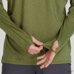 NRS Silkweight Varial Hoodie - Men's -Western Mountaineering shop 10008 04 Olive Model Detail 092121 2000x2000 RSZ 78874.1647987447