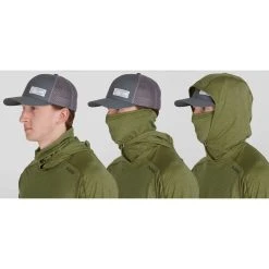 NRS Silkweight Varial Hoodie - Men's -Western Mountaineering shop 10008 04 Olive Model Hood 092121 2000x2000 RSZ 20817.1647987447