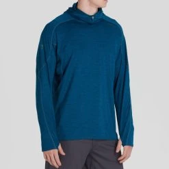 NRS Silkweight Varial Hoodie - Men's -Western Mountaineering shop 10008 04 Poseidon Model FrontCrop 092121 2000x2000 RSZ 36278.1647987431
