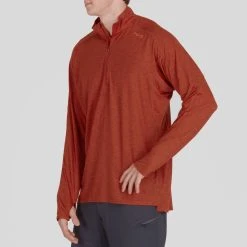 NRS Silkweight Baja Sun Shirt - Men's -Western Mountaineering shop 10009 04 Koi Model FrontCrop 092121 2000x2000 RSZ 76296.1647988270