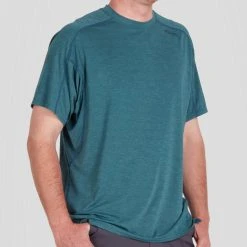 NRS Silkweight Short Sleeve Shirt - Men's -Western Mountaineering shop 10108 05 Mediterranea Model FrontCrop 100821 2000x2000 RSZ 27322.1647986784
