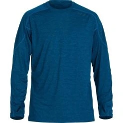 NRS Silkweight Long-Sleeve Shirt - Men's -Western Mountaineering shop 10114 05 Poseidon Large Front 121421 2000x2000 rsz 72219.1654628775