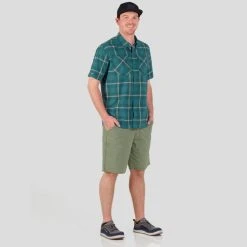 NRS Canyon Short - Men's -Western Mountaineering shop 10153 02 Olive Model Front 112321 2000x2000 rsz 78013.1677177649