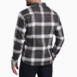 KUHL Law Flannel Long Sleeve - Men's (Fall 2022) -Western Mountaineering shop 7373 Law Flannel LS Aged Oak Back rsz 58791.1676589436