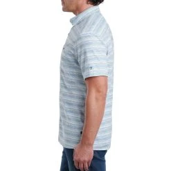 KUHL Persuadr Short Sleeve - Men's -Western Mountaineering shop 7428 persuadr ss brisk blue side pdp photo rsz 55335.1677019687