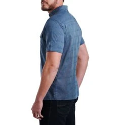 KUHL Thrive Short Sleeve - Men's -Western Mountaineering shop 7462 thrive ss blue cove side pdp photo rsz 86196.1677020085