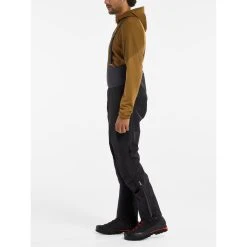 Arc'teryx Alpha SV Bib - Men's -Western Mountaineering shop Alpha SV Bib Black Side View Left rsz 89004.1663273347