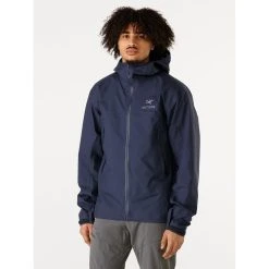 Arc'teryx Beta Jacket - Men's (Fall 2022) -Western Mountaineering shop Beta Jacket Black Sapphire Front View rsz 90522.1668197959.1280.1280 28471.1674262359