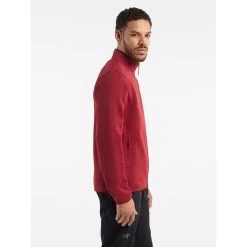 Arc'teryx Covert Cardigan - Men's -Western Mountaineering shop Covert Cardigan Bordeaux Heather Side View Right rsz 12130.1672788141