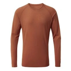 Rab Forge Long Sleeve Tee - Men's (Spring 2022) -Western Mountaineering shop Forge LS Tee Red Clay Print QBU 85 RP rsz 68844.1646108505
