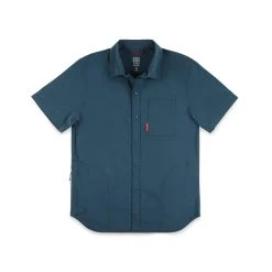 Topo Designs Global Shirt -Short Sleeve - Men's -Western Mountaineering shop Global Shirt Pond Blue Front RSZ 25328.1677189566