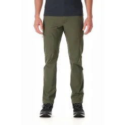 Rab Incline Pants - Men's -Western Mountaineering shop Incline Pants Army QFV 01 ARM on model rsz 27602.1647071214