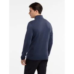 Arc'teryx Kyanite AR 1/2 Zip - Men's -Western Mountaineering shop Kyanite AR 1 2 Zip Neck Black Sapphire Back View rsz 84674.1675106943