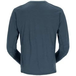 Rab Syncrino Base Long Sleeve Tee - Men's -Western Mountaineering shop Rab Syncrino Base LS Tee OrionBlue QBL 32 ORB BACK rsz 87189.1660243684