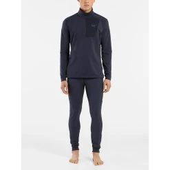 Arc'teryx Rho LT Bottom - Men's -Western Mountaineering shop Rho LT Bottom Black Sapphire Front View rsz 48696.1674862089