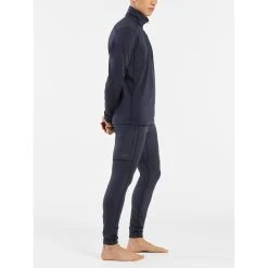 Arc'teryx Rho LT Bottom - Men's -Western Mountaineering shop Rho LT Bottom Black Sapphire Side View Right rsz 11907.1674862089