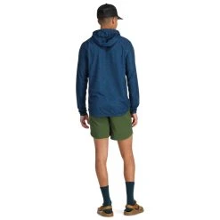 Topo Designs River Hoodie - Men's -Western Mountaineering shop River Hoodie on model back RSZ 63357.1677193126