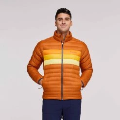 Cotopaxi Fuego Down Jacket - Men's -Western Mountaineering shop S23 M Fuego Down Jacket Mezcal Flame Stripes 2 98525.1674000236