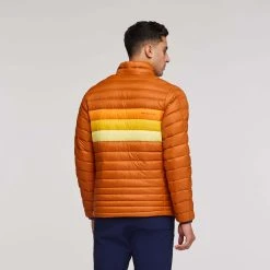 Cotopaxi Fuego Down Jacket - Men's -Western Mountaineering shop S23 M Fuego Down Jacket Mezcal Flame Stripes 4 87685.1674000236