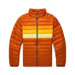 Cotopaxi Fuego Down Jacket - Men's -Western Mountaineering shop S23 M Fuego Down Jacket Mezcal Flame Stripes F 09064.1674076042