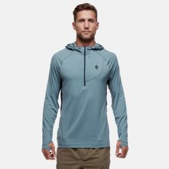 Black Diamond Alpenglow Pro Hoody - Men's -Western Mountaineering shop m alpenglow pro storm blue model front rsz 57624.1675370762