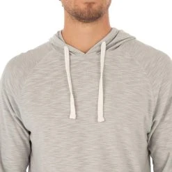 Free Fly Bamboo Slub Hoody - Men's (Fall 2021) -Western Mountaineering shop mens slubhoody harborgrey 3 49054.1626823145.1280.1280 31657.1676488515