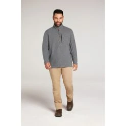 Sherpa Rolpa Zip Fleece Tee - Men's -Western Mountaineering shop sm3110 390 rolpa zip tee kharanigrey 0673 rsz 56218.1651160072